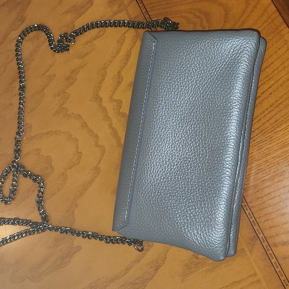 Gray crossbody purse 👜 genuine leather! - Picture 5 of 6